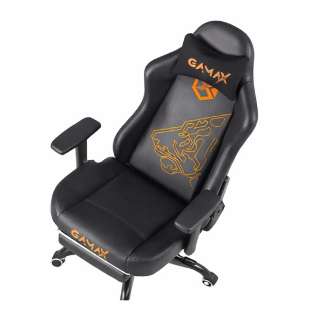 Gamax leather Gaming Chair Model BS-7969 with Foot Rest - Black (Installation Not Included)