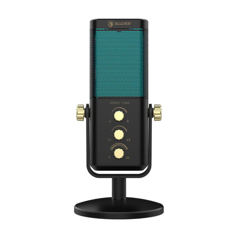 Sades Night OWI SA-M01B RGB Gaming Microphone - Black