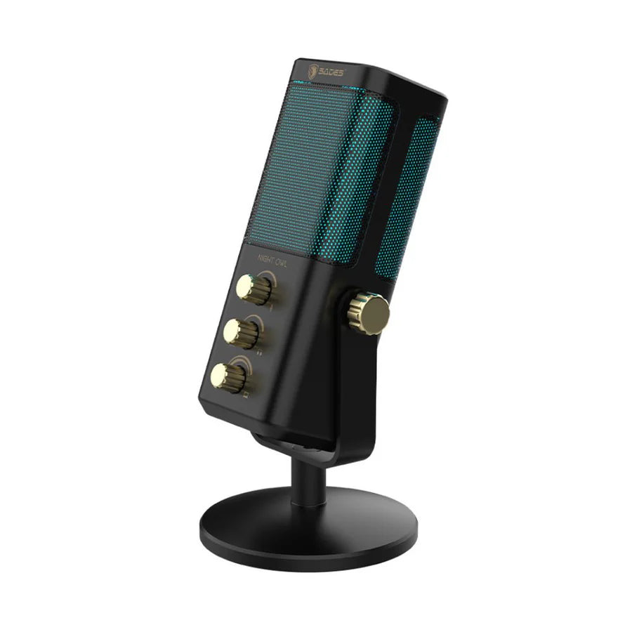 Sades Night OWI SA-M01B RGB Gaming Microphone - Black