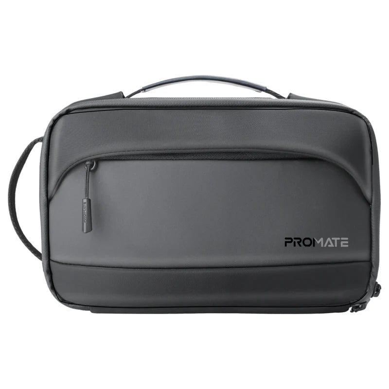 Promate Versatile Tech Essential Organizer Pouch Bag with Multiple Pockets ,Built-in Finger Print Lock