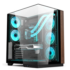 Acer V333BK Mid Tower Gaming PC Case – Wooden Black (8-Fans)