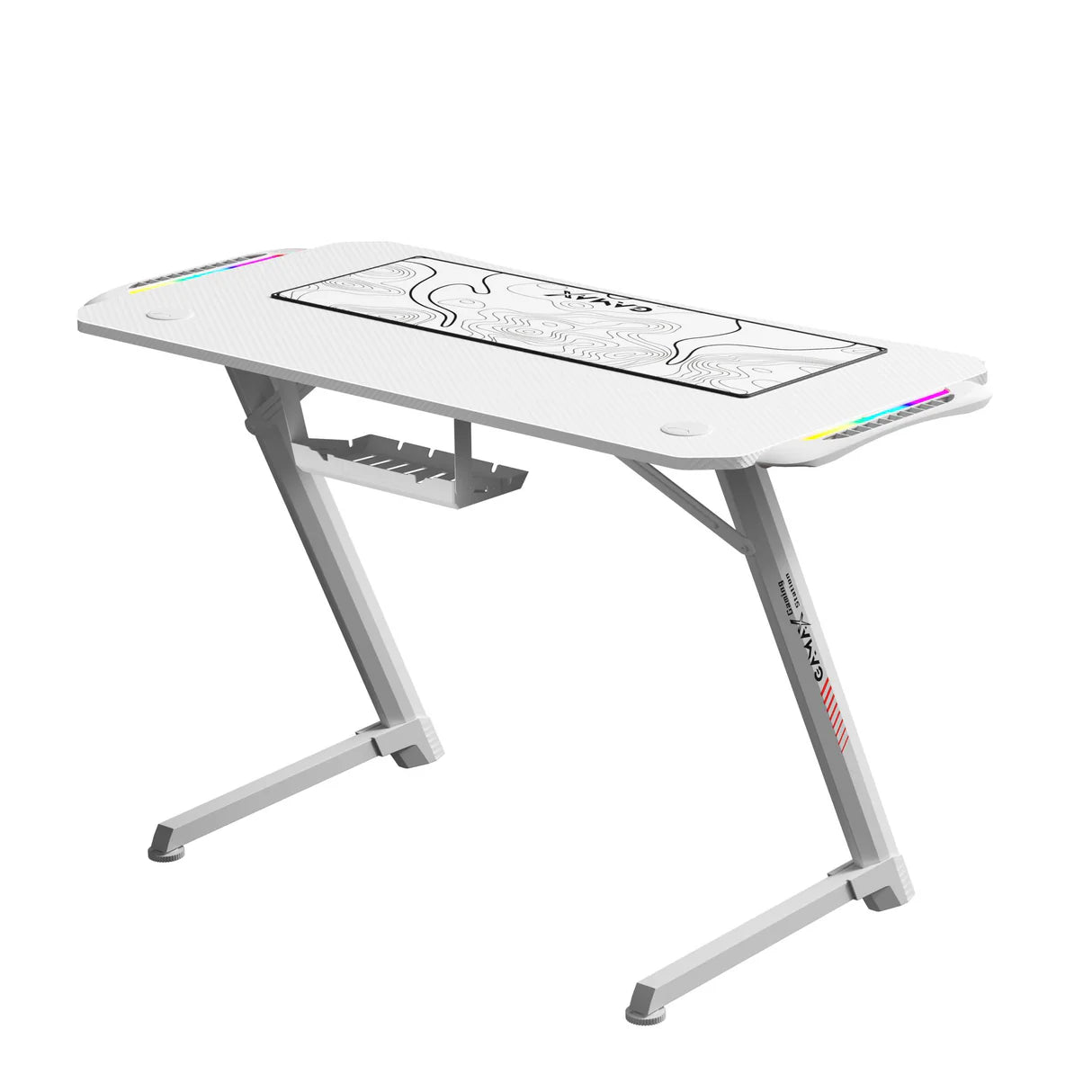 Gamax Z5-1160 Carbon Fiber Gaming Table 110*60*75cm with RGB Light & MousePad