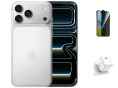 Apple iPhone 17 Pro Max 1TB Silver+2.5D Privacy Tempered Glass for iPhone 17 Pro max+WIWU NANO 30W GAN PD CHARGER