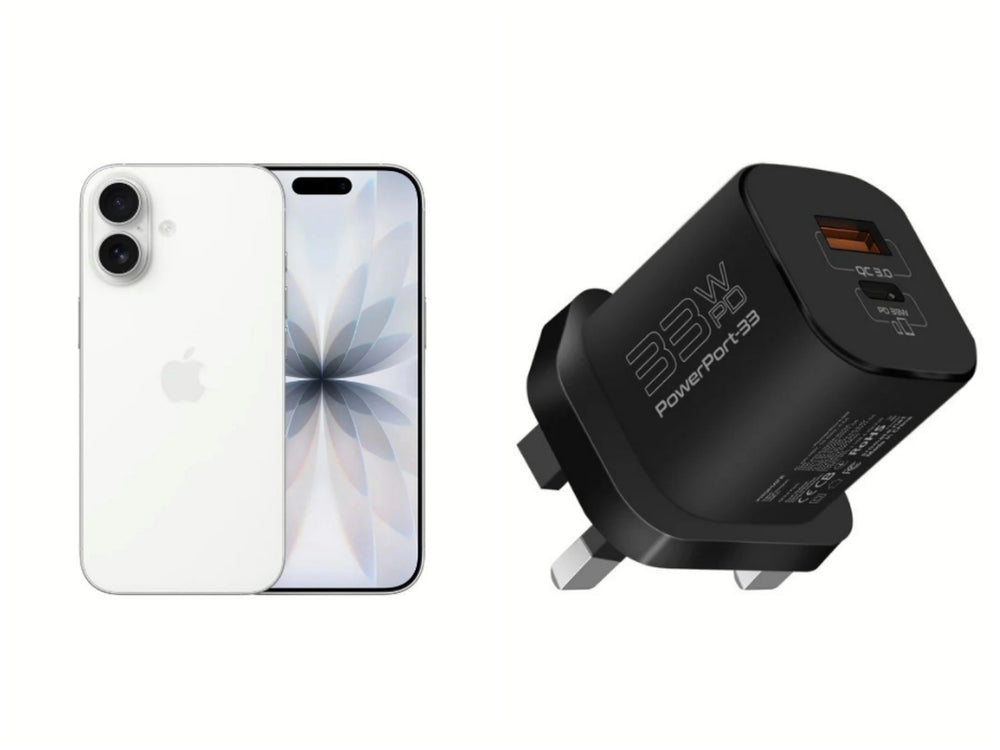Apple  iPhone 17 512GB White+Promate  33W Power Delivery GaNFast Charging Adapter,BLACK