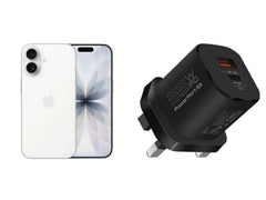 Apple  iPhone 17 512GB White+Promate  33W Power Delivery GaNFast Charging Adapter,BLACK