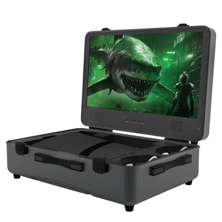 Bundle : SharX QUEST Gaming Suitcase (PQ-24Q165I) – 24" QHD Monitor + Razer Kitsune All-Button Arcade Controller for PS5 & PC - Black
