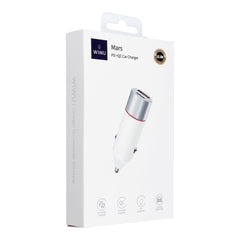 Wiwu  52.5W USB+USB C Car charger Wi-QC022 - White | WI-QC022-WT