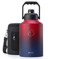 Buzio Rock Series One Gallon Jug with Spout Lid and Sleeve 3.8L - Ruby Red Navy
