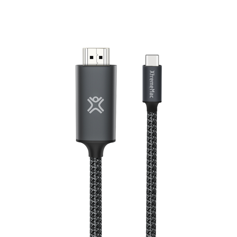 Xtrememac Type-C To HDMI Nylon Braided Cable - 2M