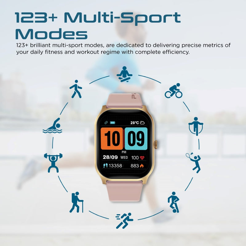 Promate - Xwatch-B2_x000D_2-Inch ActivLife™ SmartWatch with BT Calling ,Gold