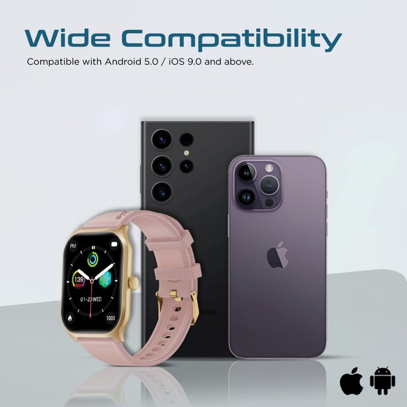 Promate - Xwatch-B2_x000D_2-Inch ActivLife™ SmartWatch with BT Calling ,Gold