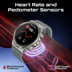 ساعة ذكية لتتبع اللياقة البدنية بشاشة دائرية مقاس 1.85 بوصة مع خاصية الاتصال عبر البلوتوث •