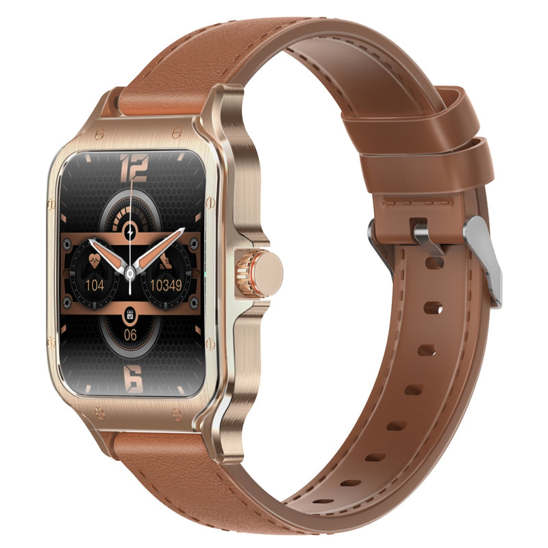 Promate ActivLife Curved AMOLED Screen Smartwatch with BT Calling,GOLD