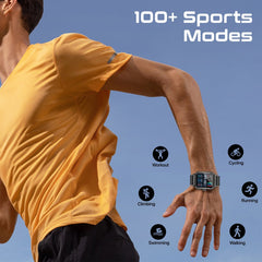 ساعة ذكية لتتبع اللياقة البدنية بشاشة 1.78 بوصة مع خاصية الاتصال عبر البلوتوث • مقاومة للماء بمعيار IP68