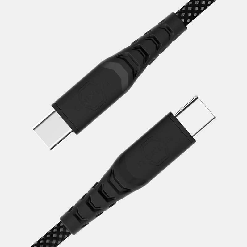 Itskins Hybrid Braided Cable 100W USB-C to USB-C 1.5M-Black & Magnetic-4894465149864