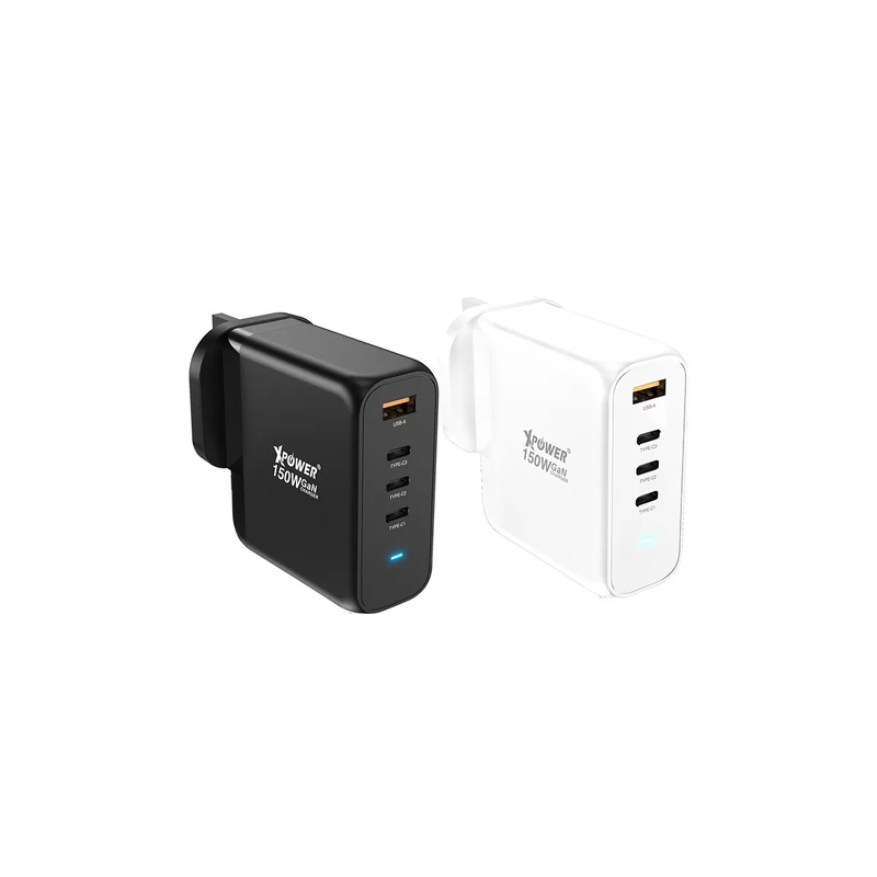 XPower GW150B 150W 4 Outout PD 3.0/Qc/Scp Gan Wall Charger - Black