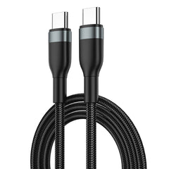 WIWU 100W Alluminum Alloy Braided Data Cable Wi-C017  C-C (1.2M) Black