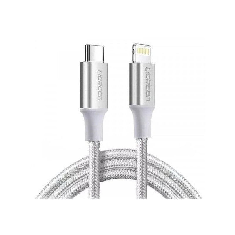 UGREEN USB-C to Lightning Cable Braided 2m (Silver)US304