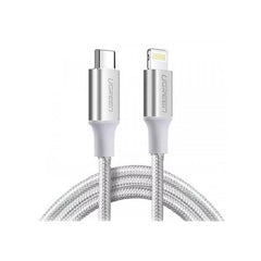 UGREEN USB-C to Lightning Cable Braided 2m (Silver)US304