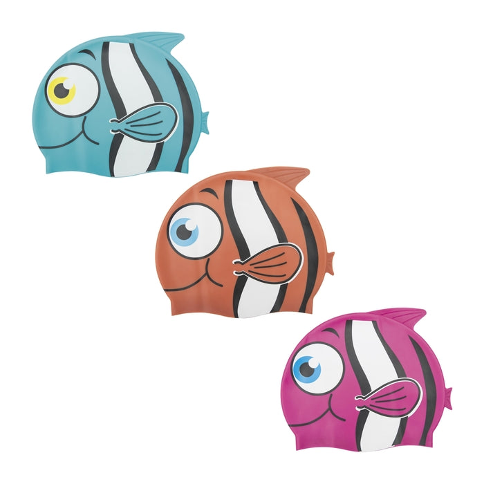 BESTWAY  LIL' BUDDY SWIM CAP (Contents:One swim cap, 3 assorted colors) Age 3+