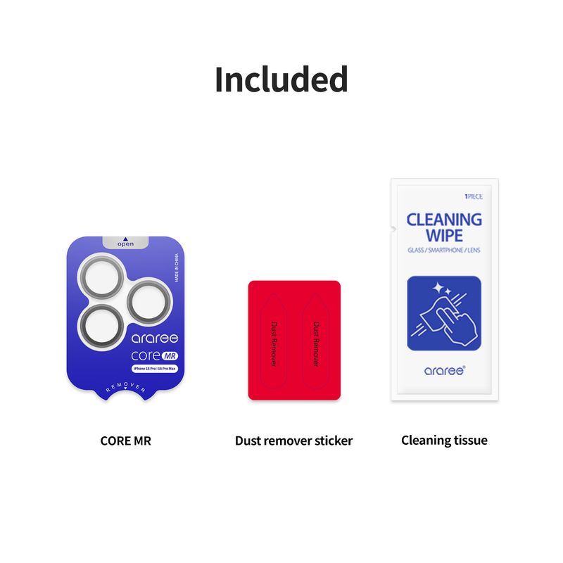 Araree Core Camera Matel Ring 1 Pcs Camera Lens Protector For iPhone 18 Pro Max/iPhone 18 Pro -Clear