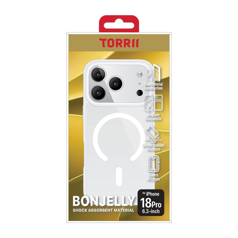 Torrii BonJelly (MagSafe Compatible) Cover For iPhone 18 Pro (6.3”) - Clear