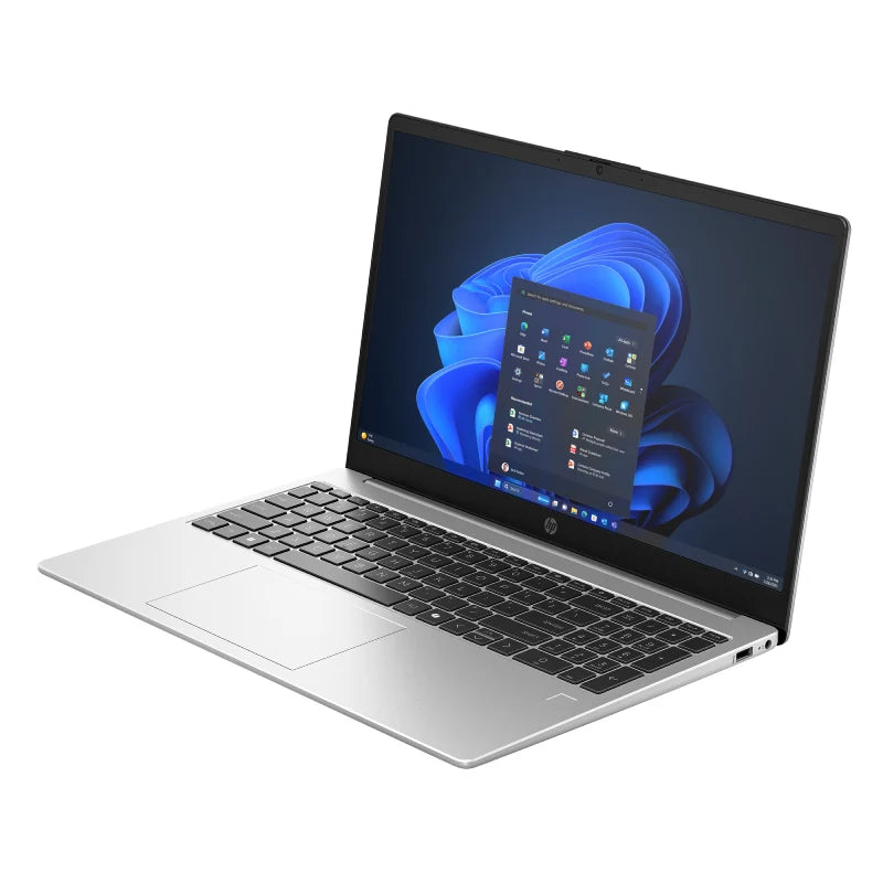جهاز الكمبيوتر المحمول HP 250R G10 مقاس 15.6 بوصة بدقة FHD، Core 7 150U، ذاكرة وصول عشوائي DDR4 سعة 8 جيجابايت، ومحرك أقراص صلبة NVMe SSD سعة 512 جيجابايت، ونظام تشغيل DOS، بلون فضي تيربو، ضمان لمدة عام - لابتوب