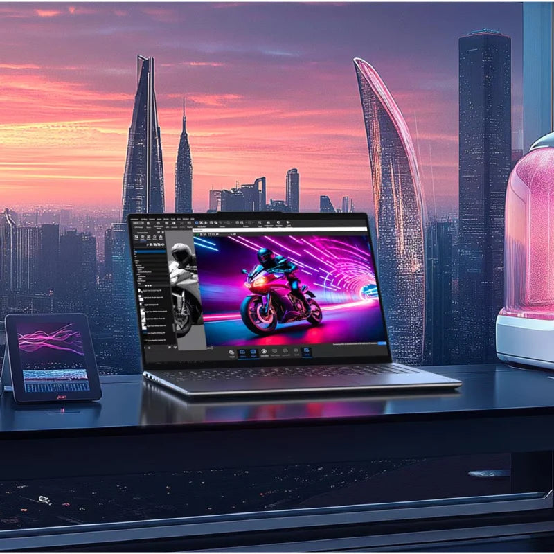 Lenovo Yoga Pro 9 16IAH10/Ultra 9 285H, 16C/16" 3.2K Tandem OLED/64GB Soldered DDR5 8400 RAM/ 2x 1TB M.2 SSD/RTX 5070 8GB GDDR7 VGA/Backlit, Arabic/Win 11 Home/2YW/Luna Grey +Yoga Mouse and 4-in-1 Hub