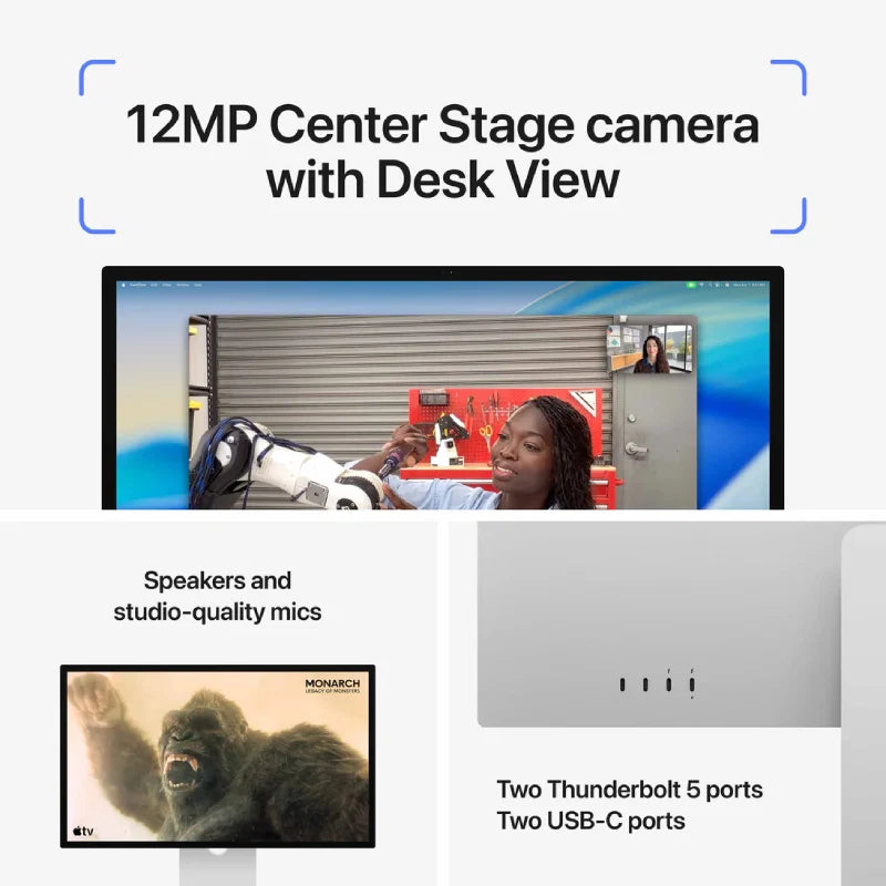 Apple Studio Display 27"-5K Standard Glass Tilt-Adjustable Stand (2026 Model) Thunderbolt 5 - 1YW