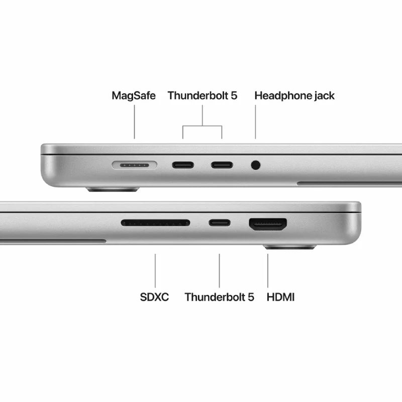 Apple MacBook Pro 16.2" M5 MAX 18-Core CPU 40-Core GPU 16-Core Neural Engine 64GB RAM 2TB SSD Arabic Keyboard - Silver
