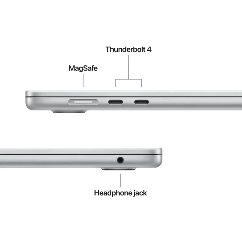 Apple MacBook Air - 15" / M5 / 10-Core CPU / 10-Core GPU / 16-Core Neural Engine / 16GB / 512GB SSD / Arabic- Silver / 1YW