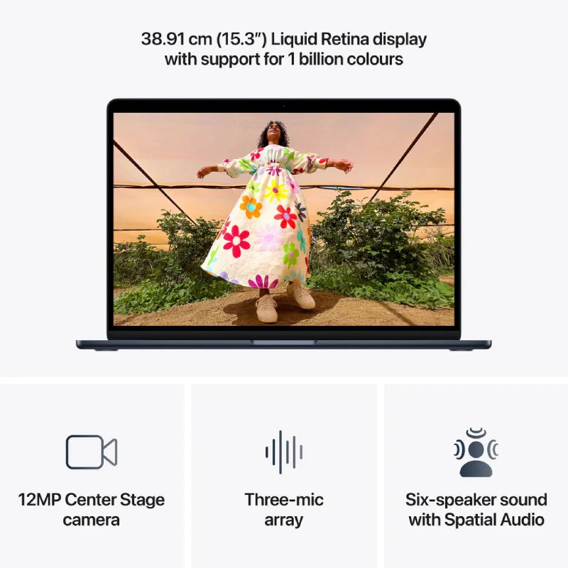 Apple MacBook Air - 15” / M5 / 10-core CPU/ 10-core GPU/ 16GB/ 1TB SSD - Midnight/ 1YW