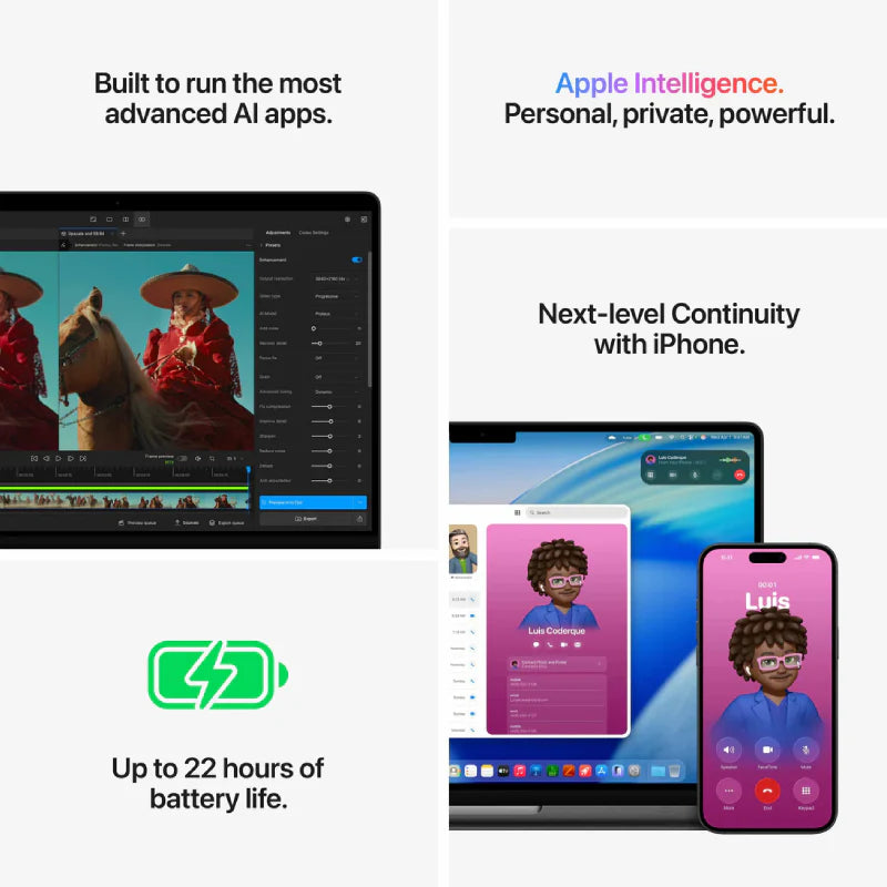 Apple MacBook Pro 14'' M5 Pro chip with 15‑core CPU and 16‑core GPU, 24GB, 2TB SSD - Space Black