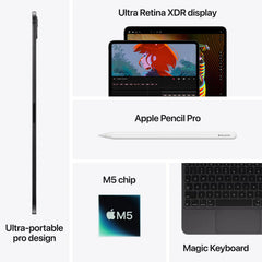 Apple iPad Pro M5 (2025) / 13" / 2TB / Wi-Fi / SPACE BLACK / Standard Glass