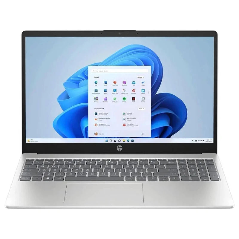 HP 15-fd0127dx, 15.6" FHD IPS Touch Display, Intel Core 7 150U Processor, 16GB DDR5 RAM, 512GB SSD, English Keyboard, Windows 11 Home, Natural Silver, 1 YW  Laptop