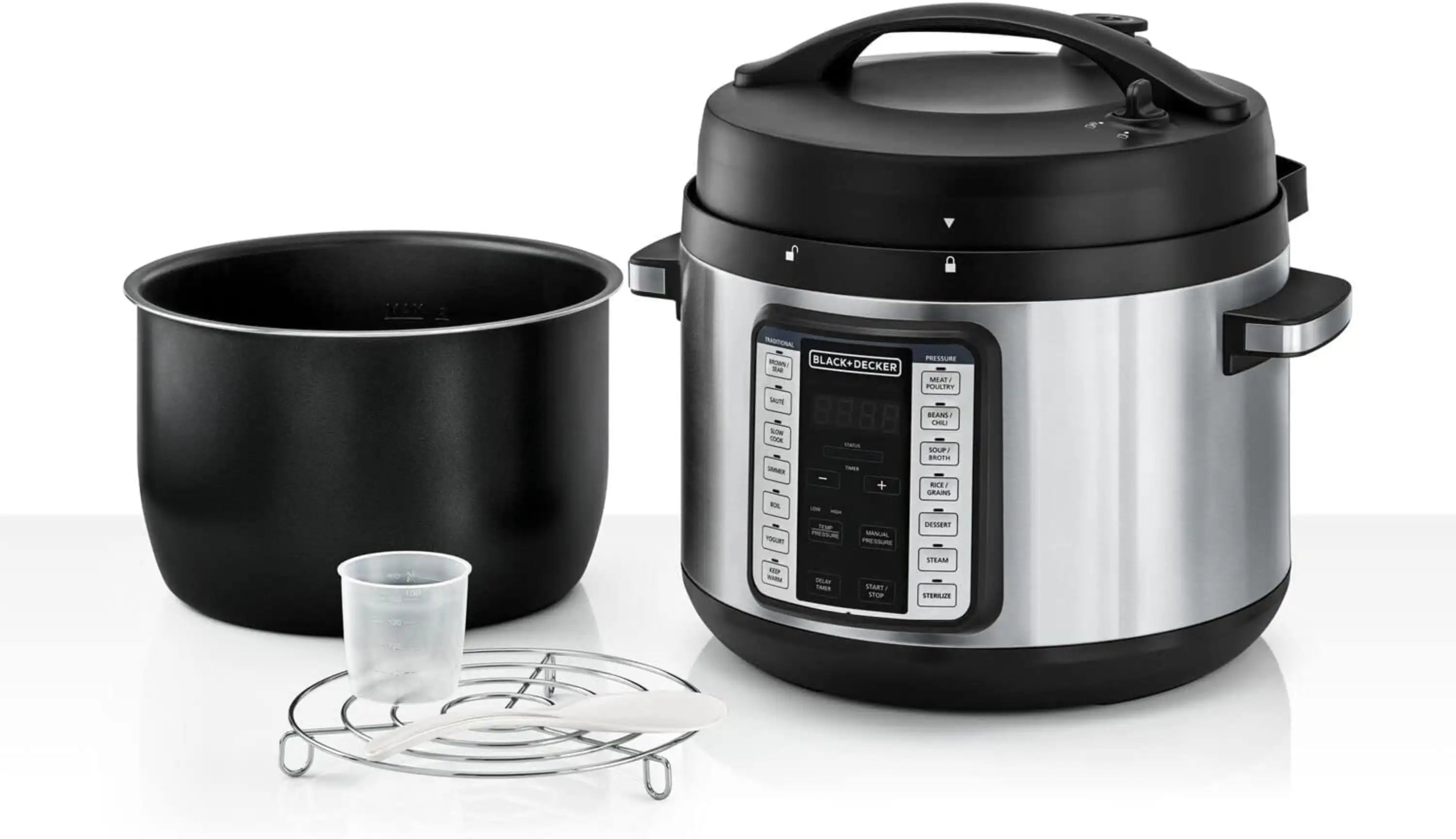 Black & Decker 10L EZ Smart Steam Pot - Electric Pressure Cooker  - PCP1010-B5
