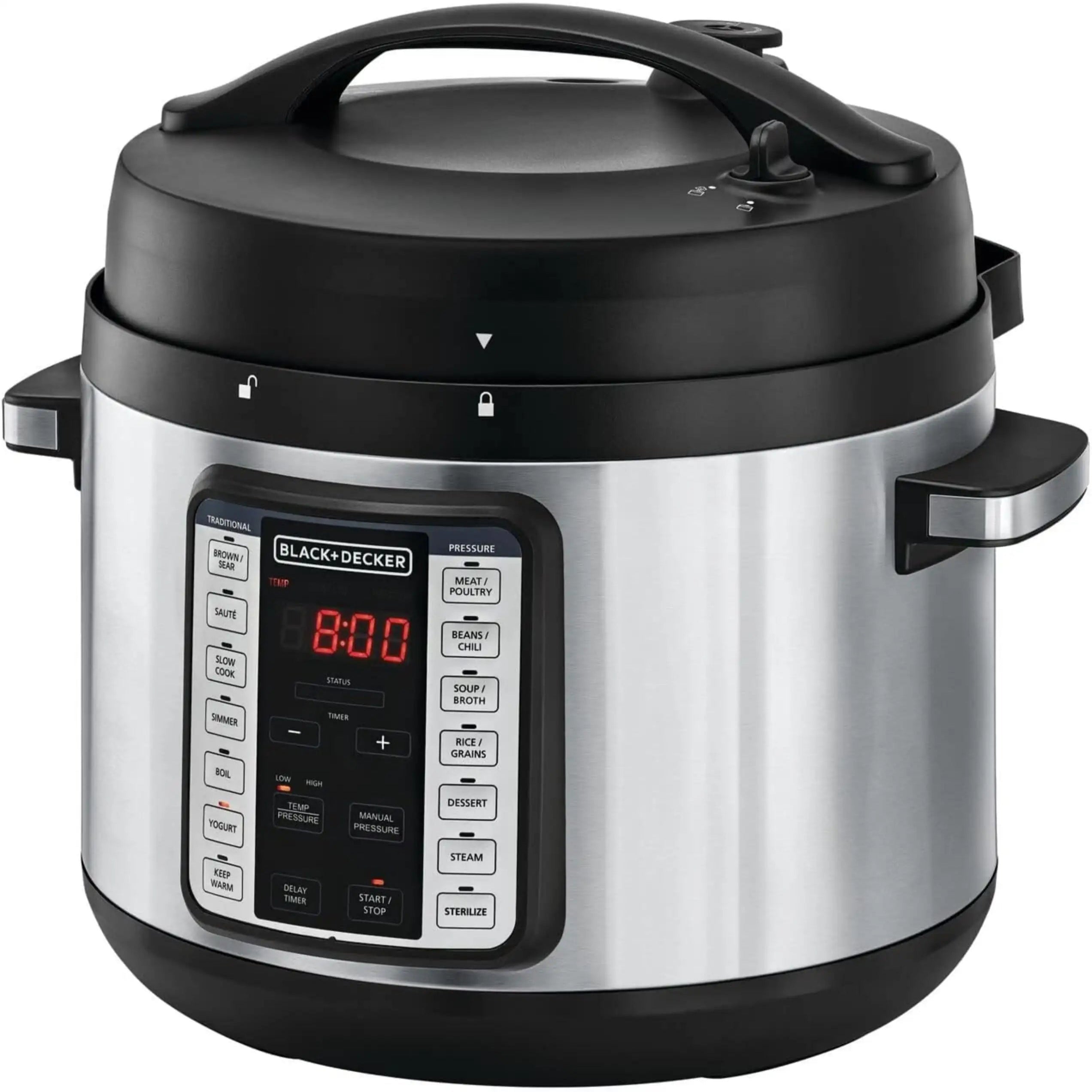 Black & Decker 10L EZ Smart Steam Pot - Electric Pressure Cooker  - PCP1010-B5