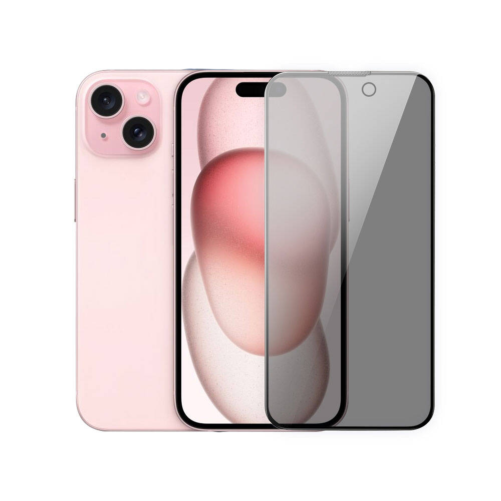WIWU iprivacy Tempered Glass For ip 15/6.7 Plus transparent black