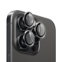 WIWU LG-004 PVD Two-Color Easy Installation Lens Guard15 Pro Max Black Titanium