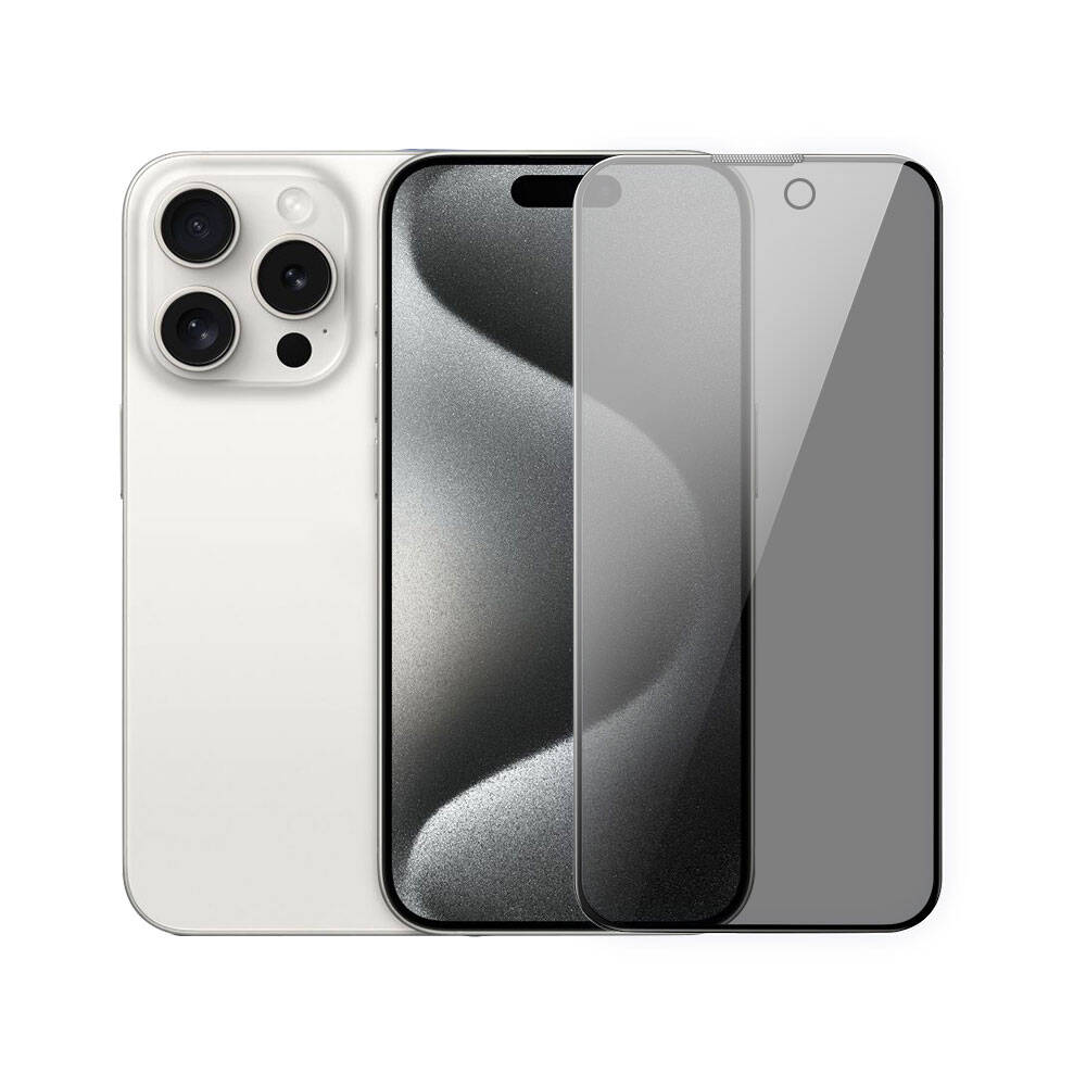 WIWU iprivacy Tempered Glass For ip 15/6.1 Pro transparent black