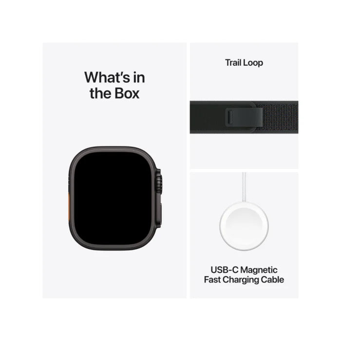 APPLE WATCH ULTRA 2 GPS + CELLULAR 49MM BLACK TITANIUM CASE WITH BLACK TRAIL LOOP - M/L
