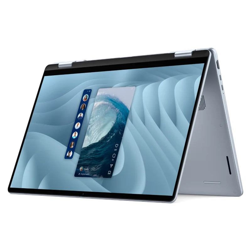 Dell 16 Plus 2-in-1 DB06250/16" 2-in-1 Touchscreen/ Intel Core Ultra 7 256V/16GB DDR5 RAM/1TB NVME SSD/Win 11 Home/1YW/Ice Blue
