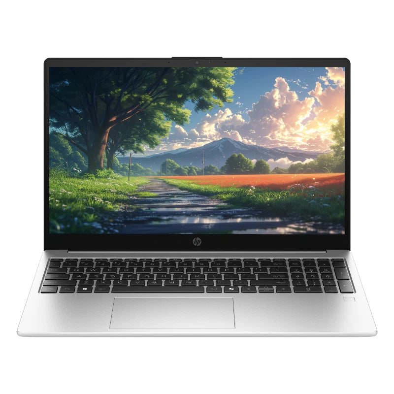 جهاز الكمبيوتر المحمول HP 250R G10 مقاس 15.6 بوصة بدقة FHD، Core 7 150U، ذاكرة وصول عشوائي DDR4 سعة 8 جيجابايت، ومحرك أقراص صلبة NVMe SSD سعة 512 جيجابايت، ونظام تشغيل DOS، بلون فضي تيربو، ضمان لمدة عام - لابتوب