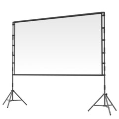 PROMATE 120" Compact Portable Projection Screen with Dual Stand ,White