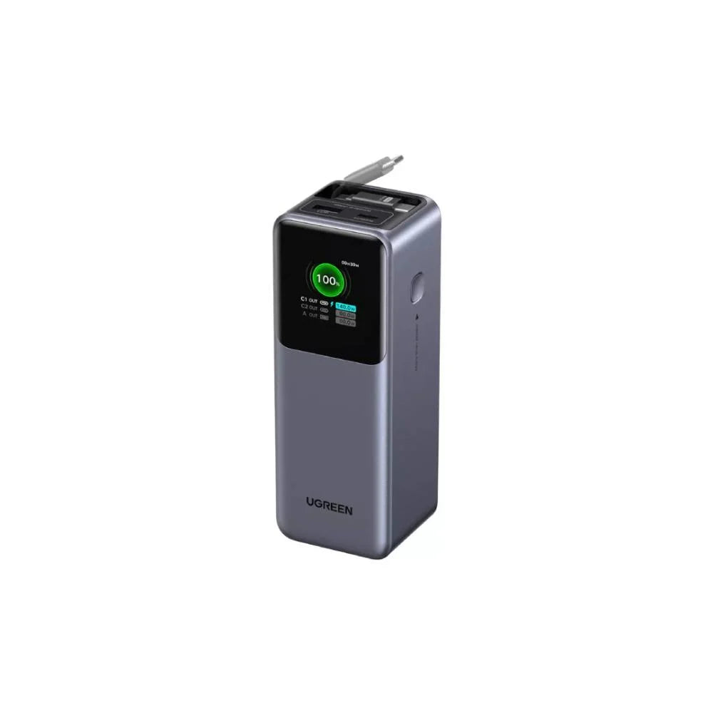 UGREEN Nexode Power Bank 20000mAh 165W with Retractable USB-C Cable