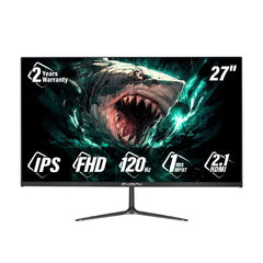 SHARX BITE Gaming Monitor 24", OD 144hz Refresh Rate, 1ms (MPRT) Response Time, IPS, FHD, 2.1HDMI, Fixed Stand, 2W Speaker, Free Sync, G-Sync Compatible.