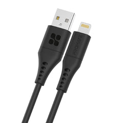 Promate Super-Flexible USB to Lightning Connector Cable , 2A Standard Charging ,BLACK