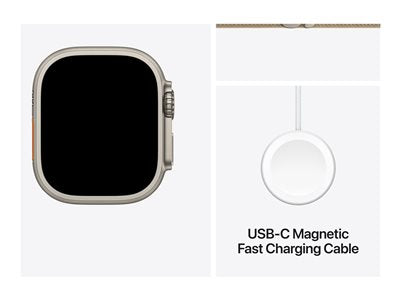 APPLE WATCH ULTRA 2 GPS + CELLULAR 49MM NATURAL TITANIUM CASE WITH TAN ALPINE LOOP - MEDIUM