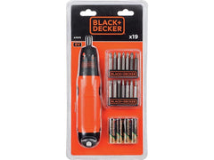 B+D Battery Powered Screwdriver Set 19 Pc 6V