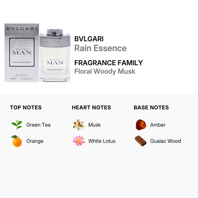 Bvlgari Mens Rain Essence EDP 3.4 oz Fragrances